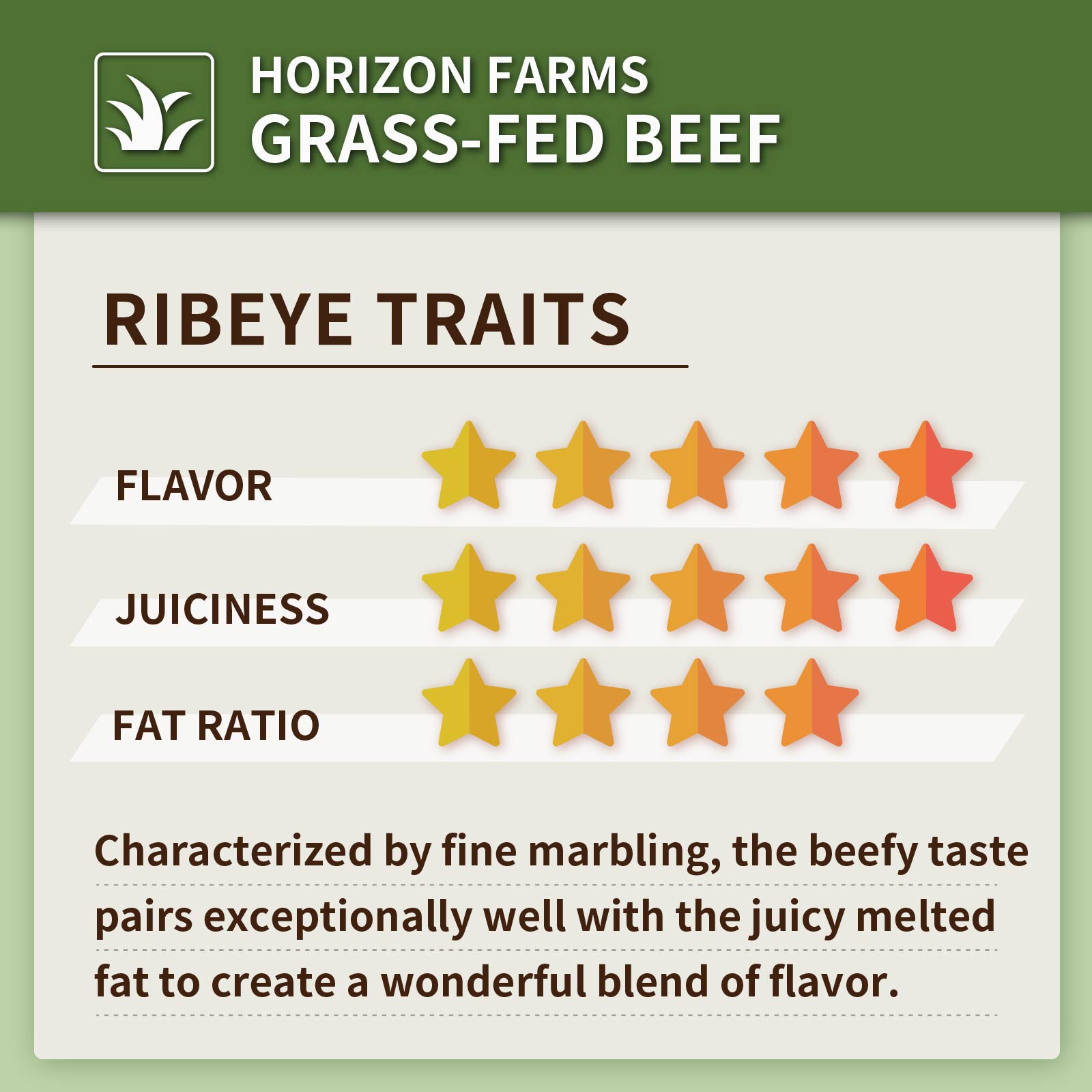 Grass-Fed Beef Ribeye Steak New Zealand (200g) - Horizon Farms