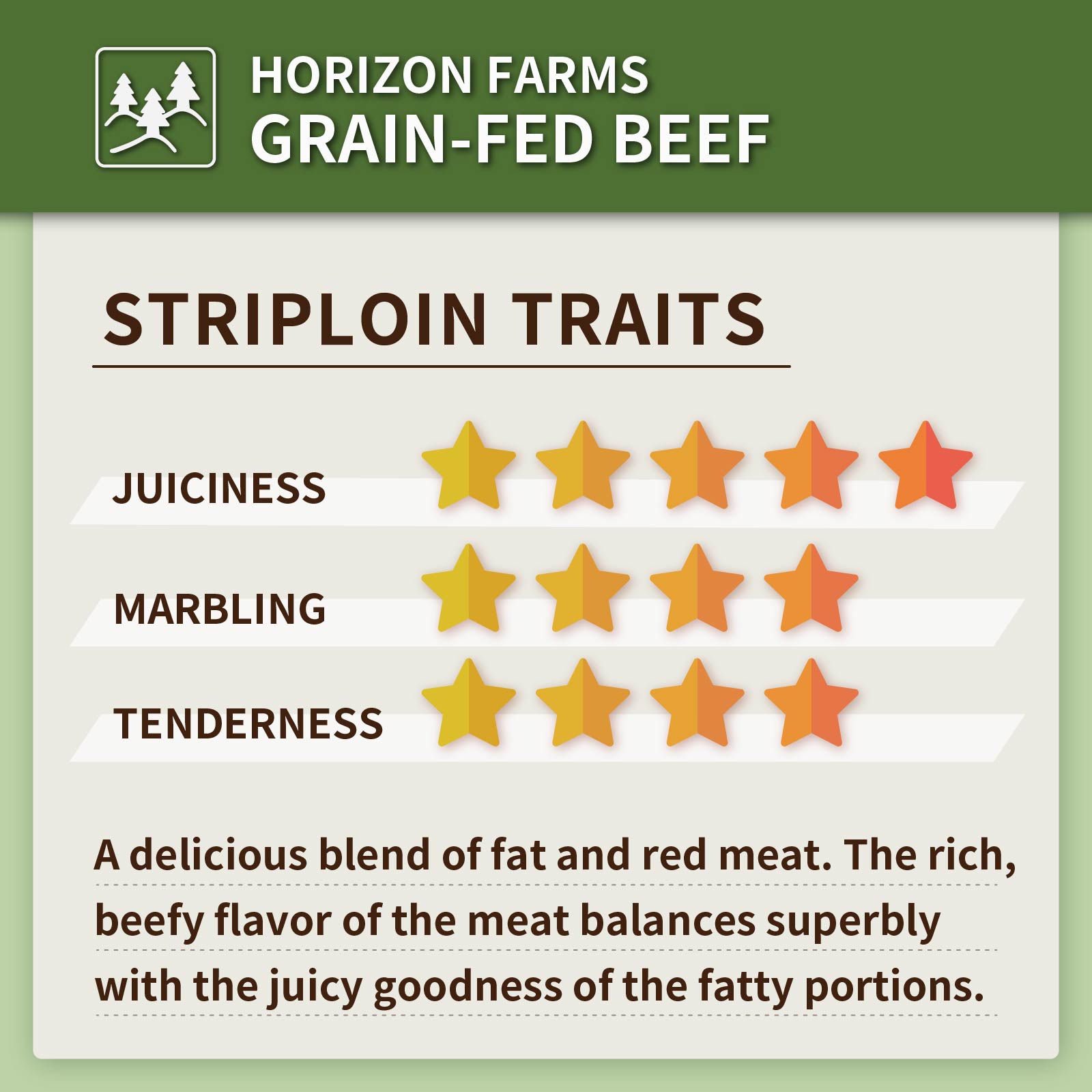 Grain-Fed Beef Striploin Steak from New Zealand 200g 10-Pack (2kg) - Horizon Farms