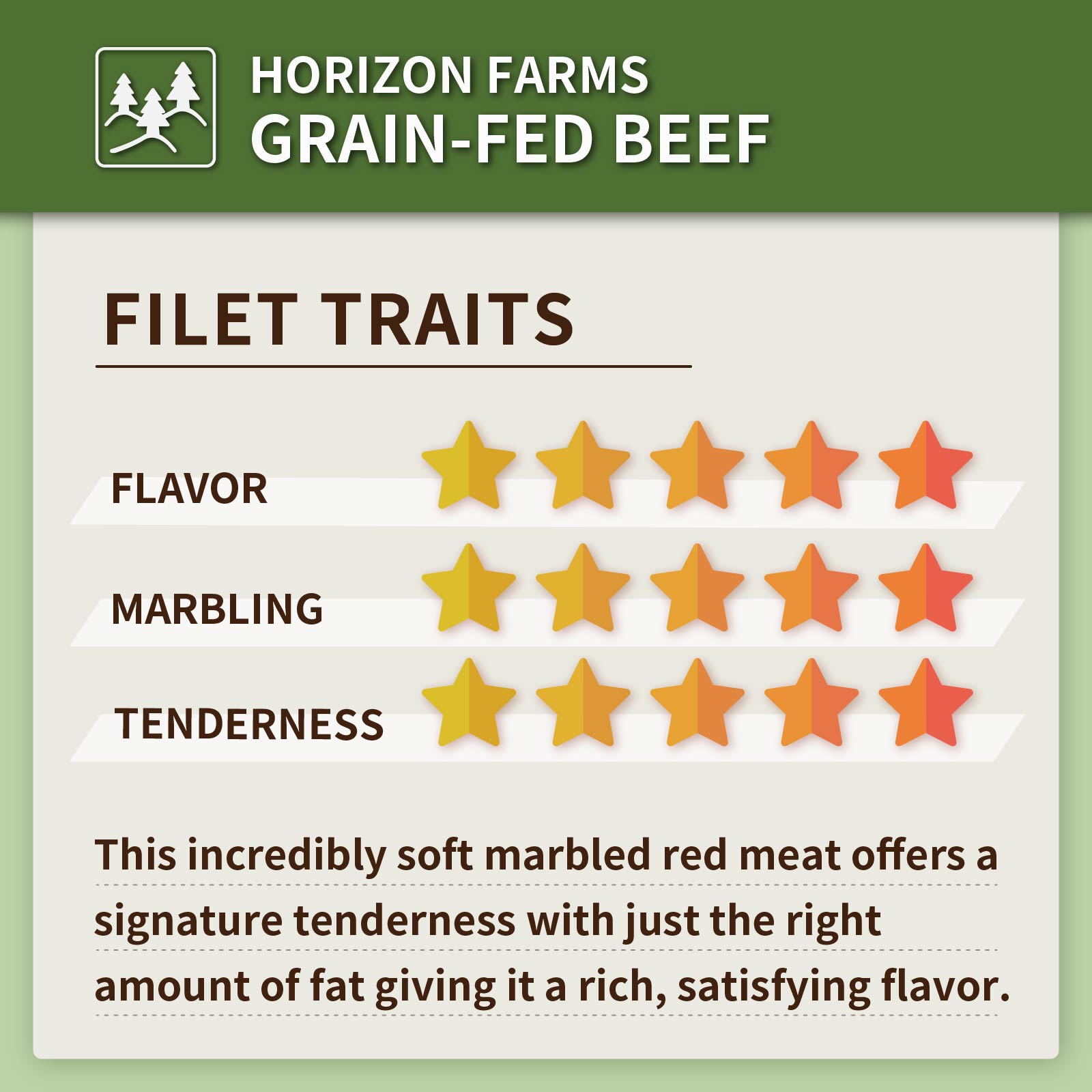 Grain-Fed Beef Filet Steak from New Zealand 200g 10-Pack (2kg) - Horizon Farms