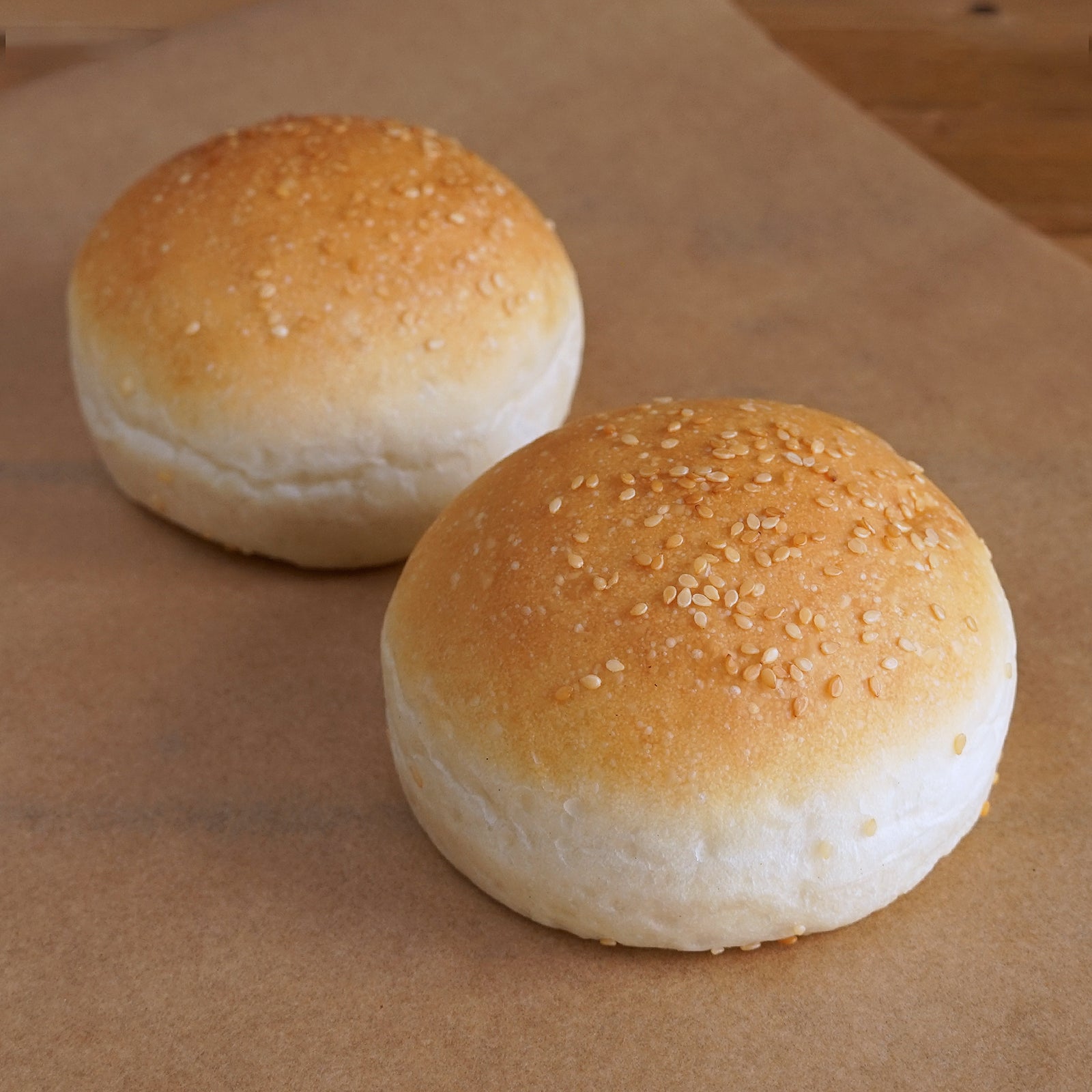 All-Natural Handmade Sugar-Free Egg-Free Hamburger Buns with Sesame Seeds (2pc) - Horizon Farms