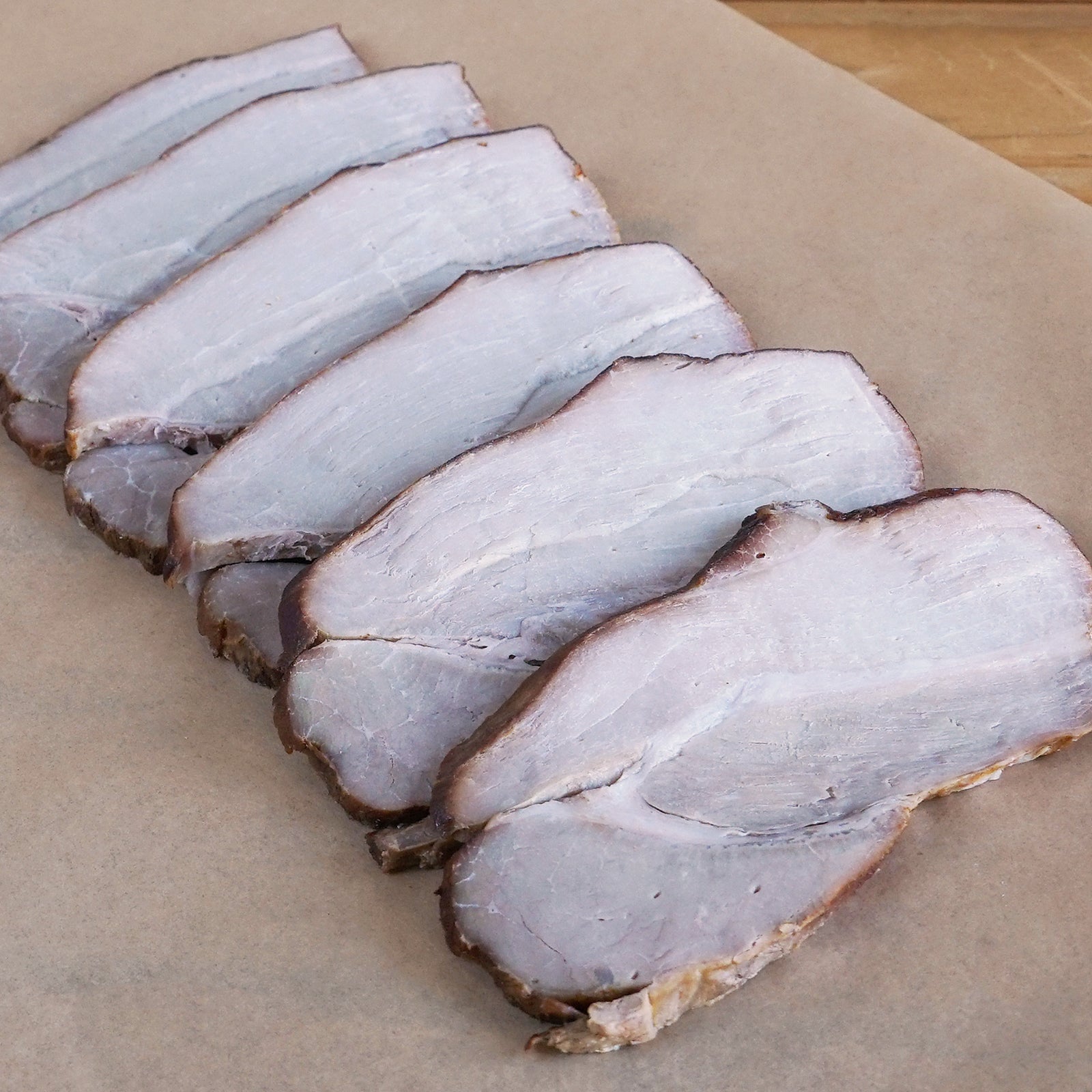 All-Natural Sugar-Free Free-Range Pork Thigh Smoked Ham Slices (200g) - Horizon Farms