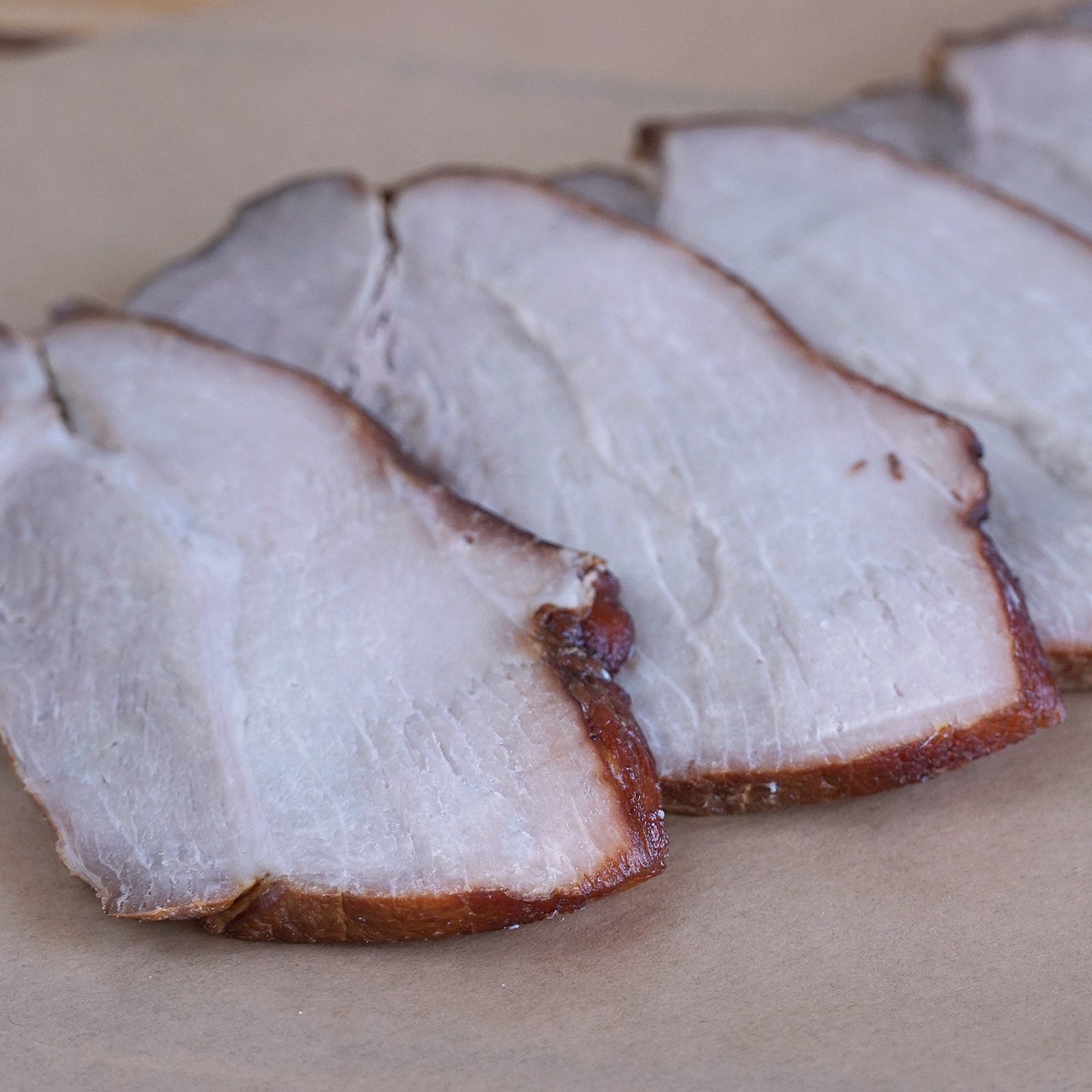 All-Natural Sugar-Free Free-Range Pork Thigh Smoked Ham Slices (200g) - Horizon Farms