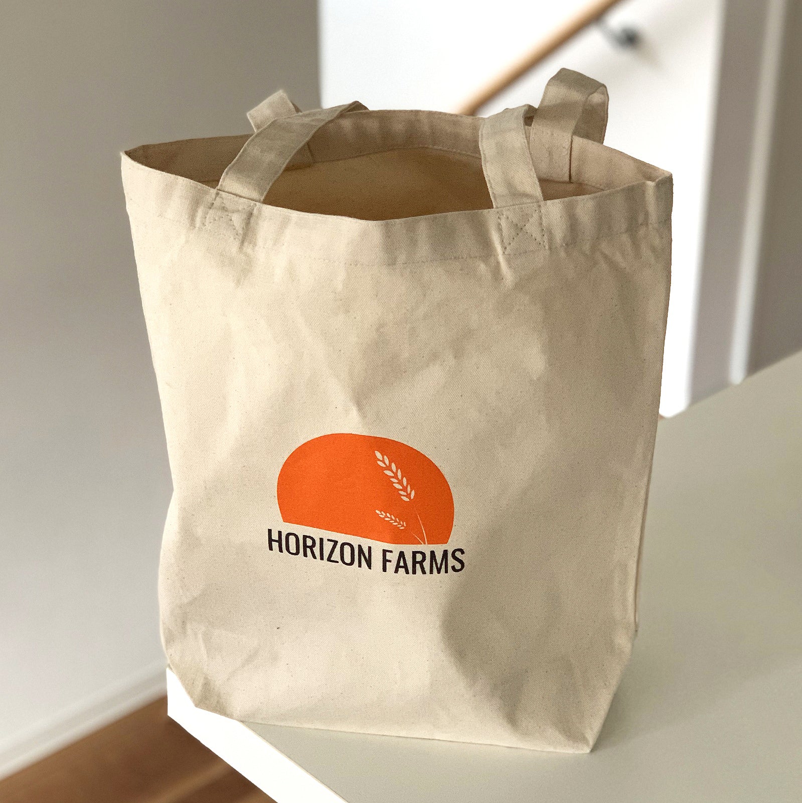 Original Compact Eco Tote Bag 100% Organic Cotton Unbleached - Horizon Farms