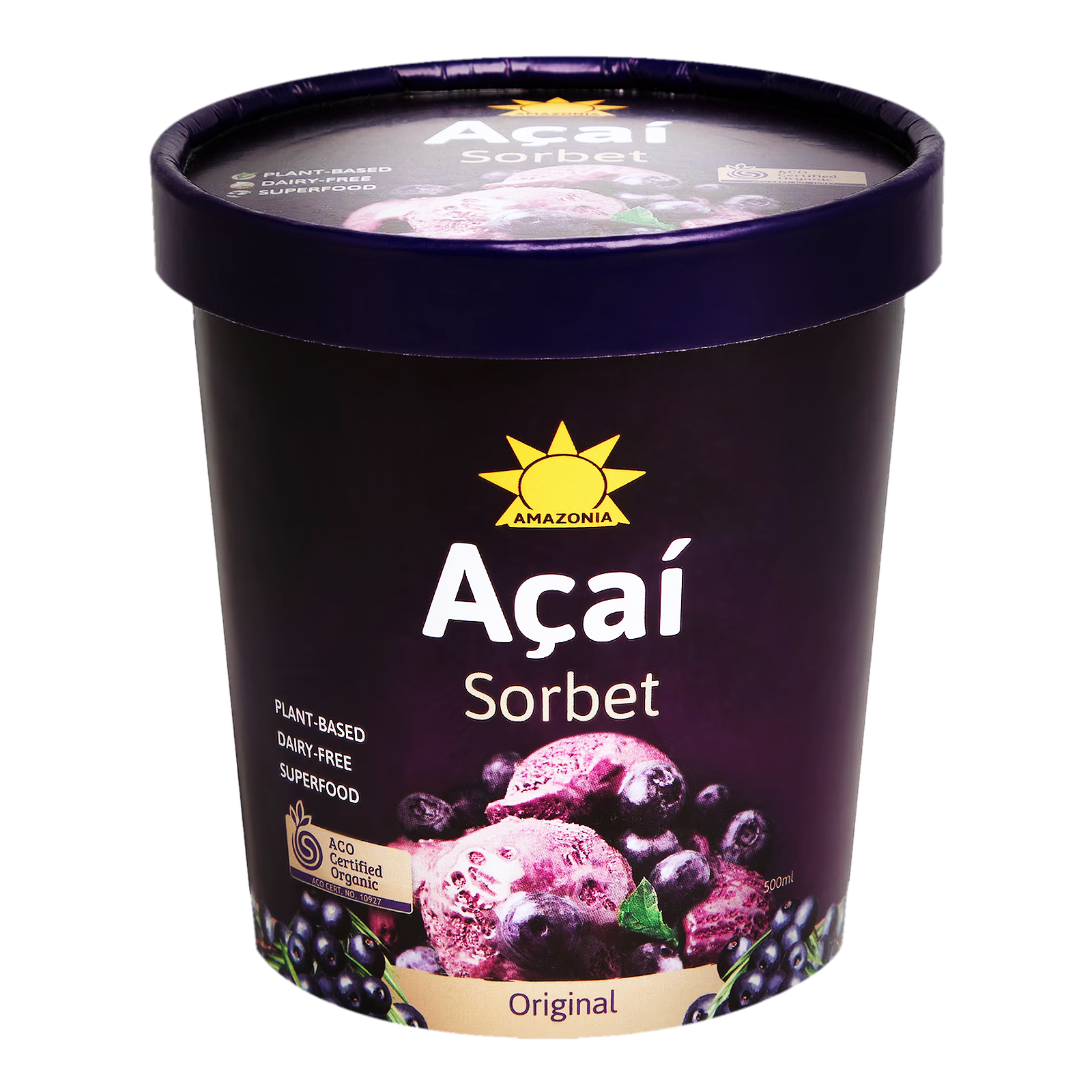 Organic Dairy-Free Açaí Sorbet from Brazil (500ml) - Horizon Farms