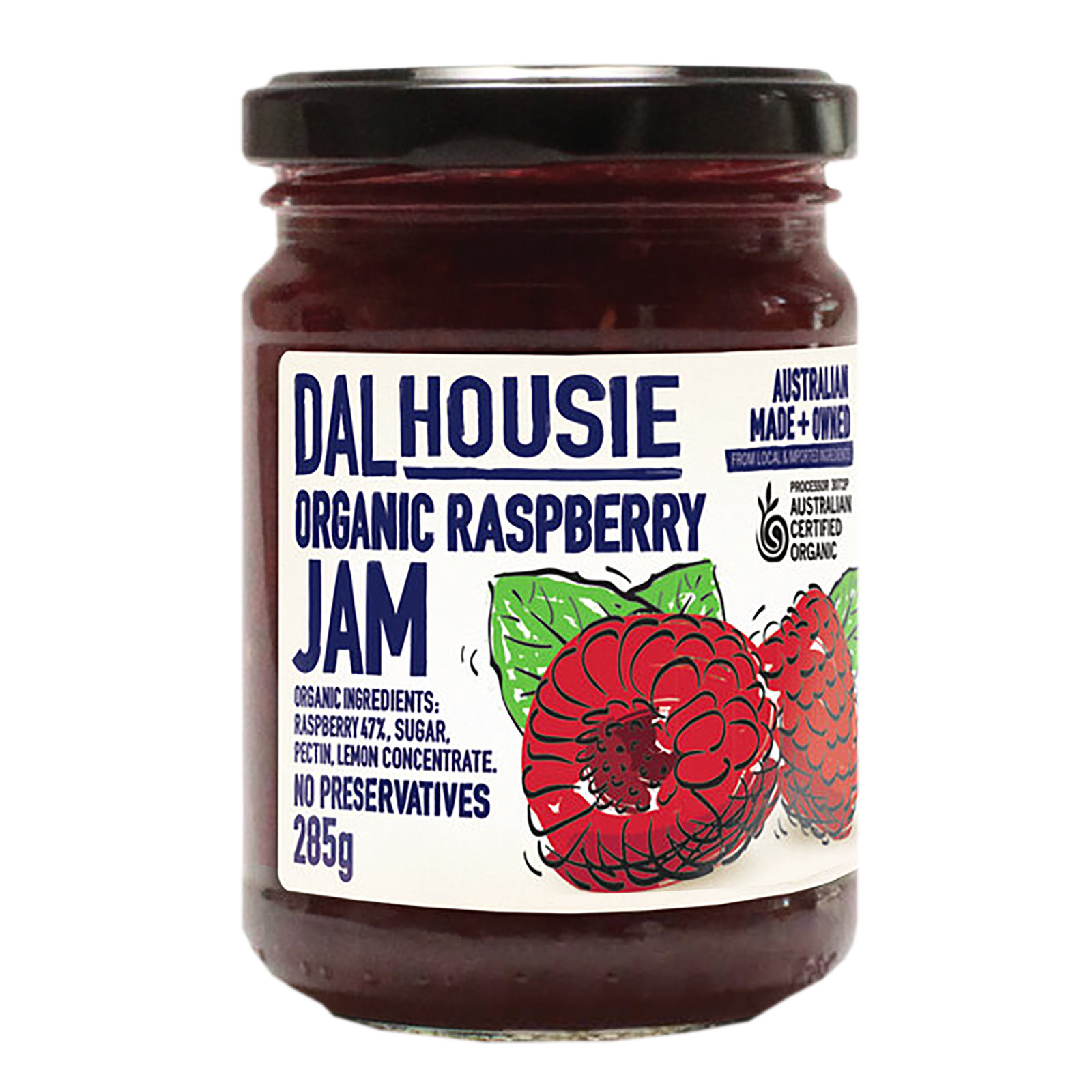 Certified Organic Raspberry Jam from Australia (285g) - Horizon Farms