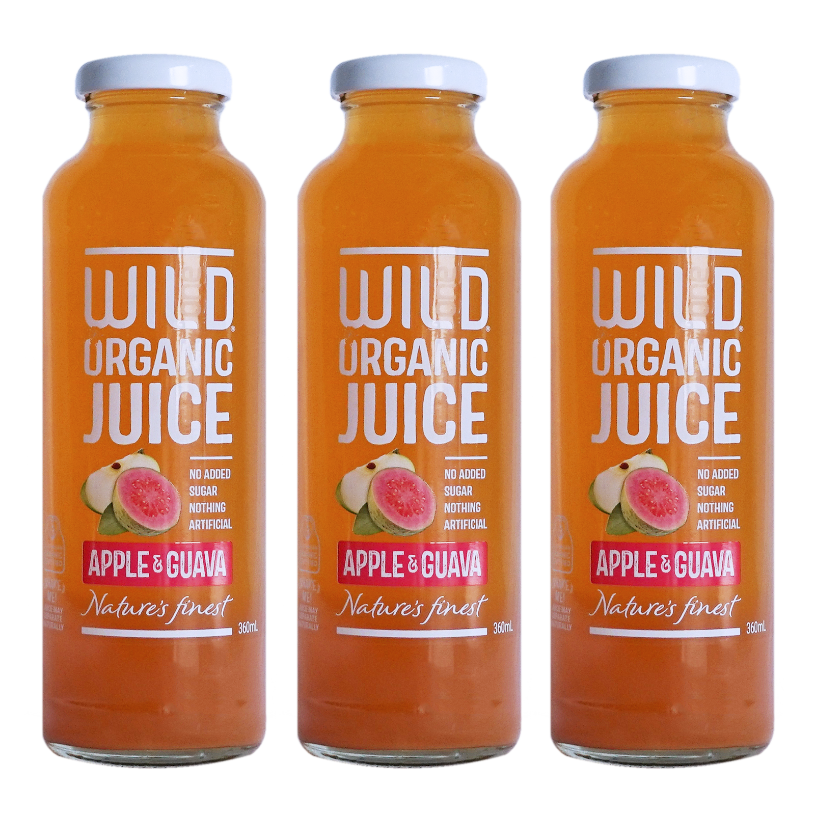 Organic No-Sugar-Added Apple & Guava Juice (360ml x 3) - Horizon Farms