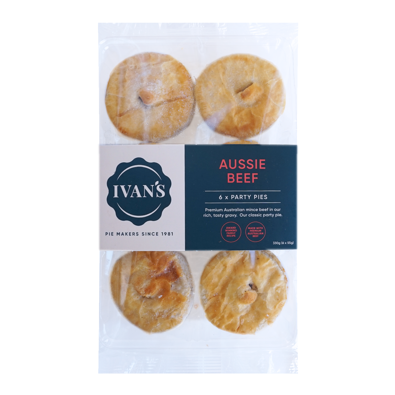 All-Natural Party Size Grass-Fed Aussie Beef Meat Pies from Australia (6pc) - Horizon Farms