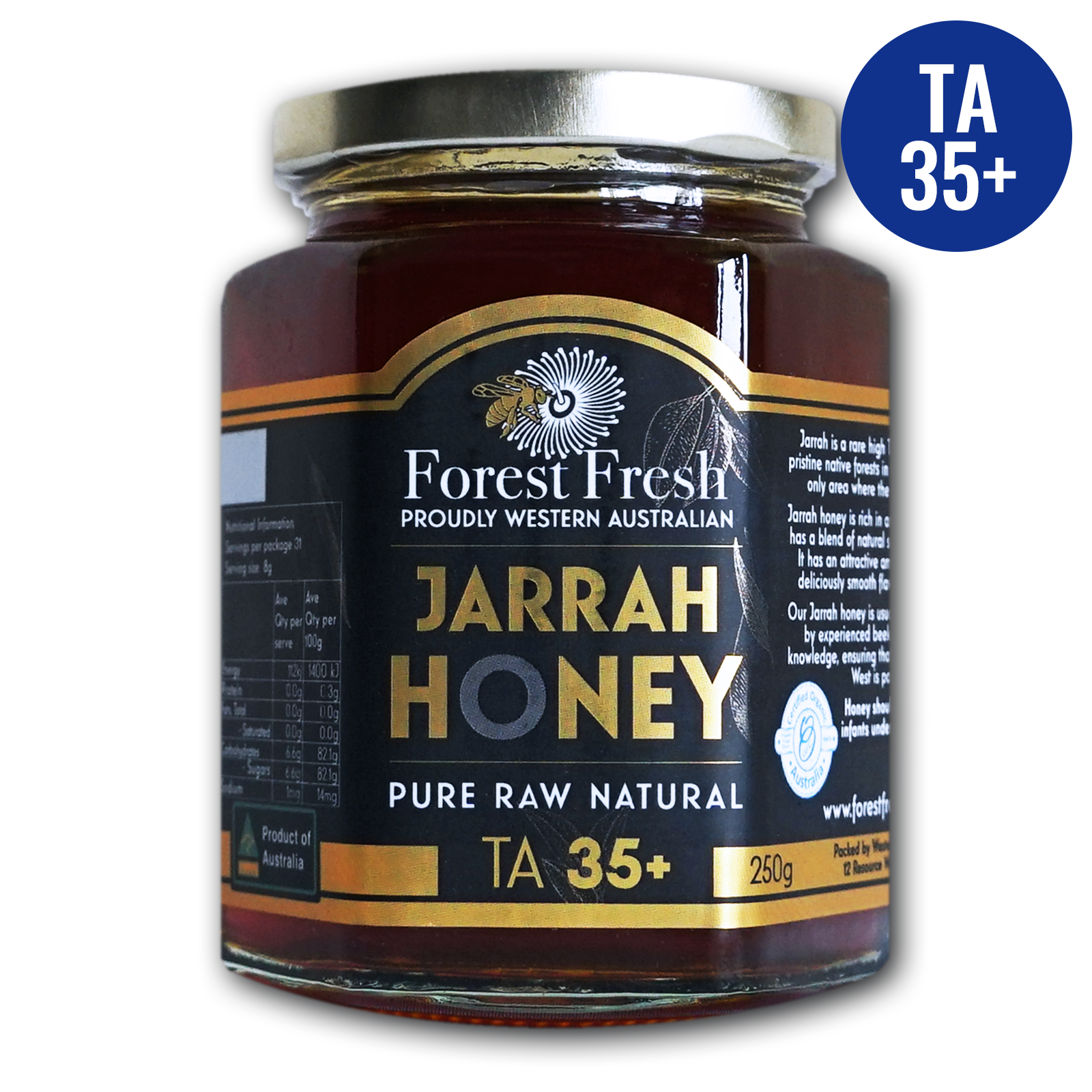 Premium Organic Jarrah Honey TA35+ from Australia (250g) - Horizon Farms