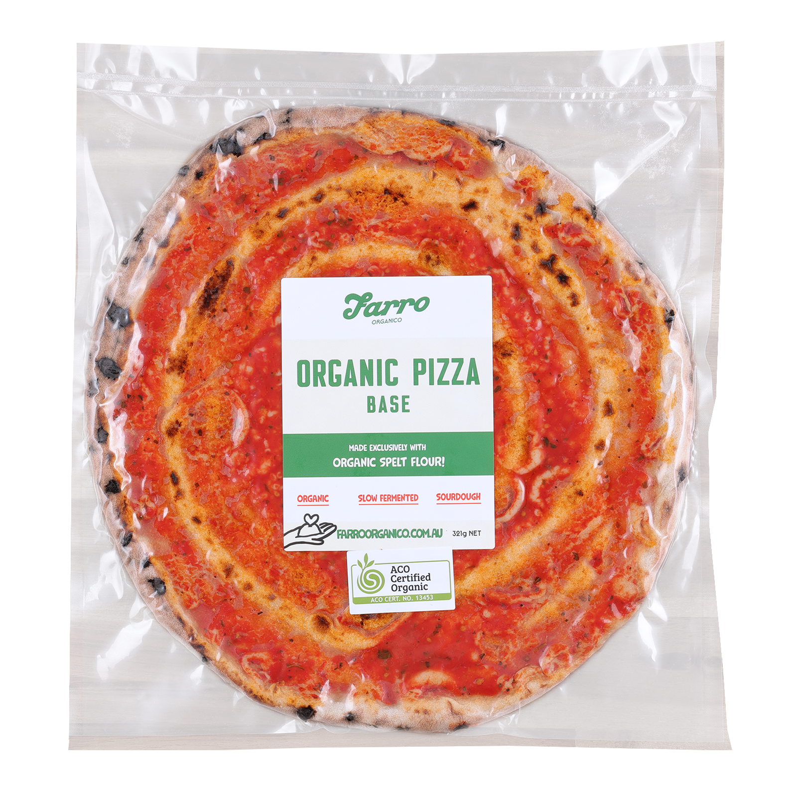 Certified Organic No-Sugar-Added Spelt Wheat Pizza Base (25cm) - Horizon Farms