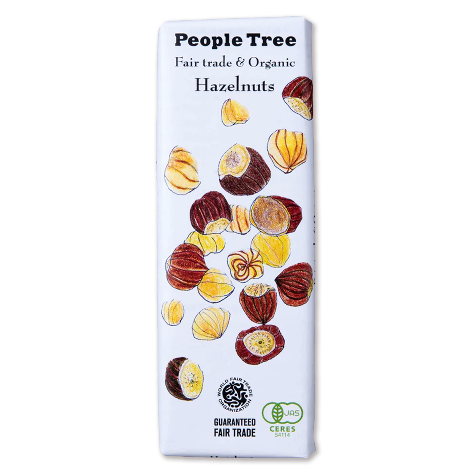 Certified Organic Fair-Trade People Tree Milk Chocolate & Hazelnuts from Switzerland (50g) - Horizon Farms