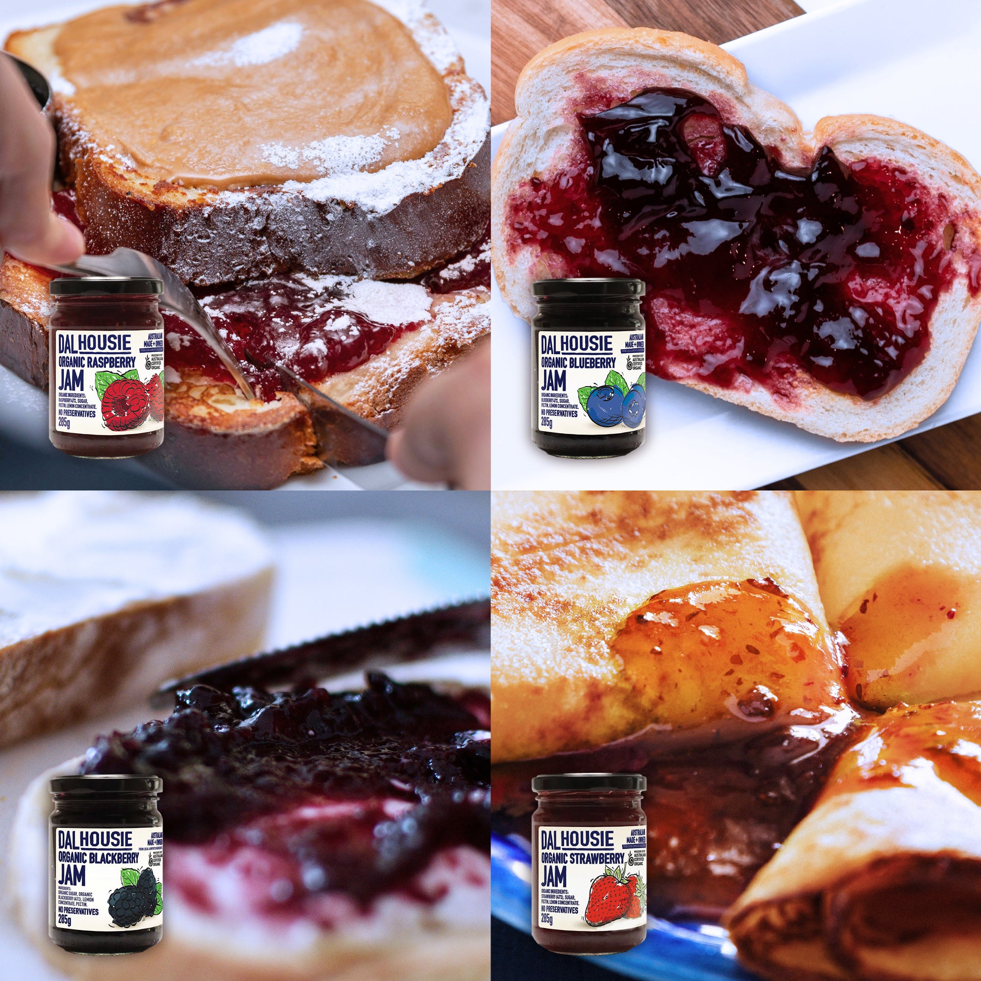 Certified Organic Jam 5-Pack Set from Australia (285g x 5) - Horizon Farms