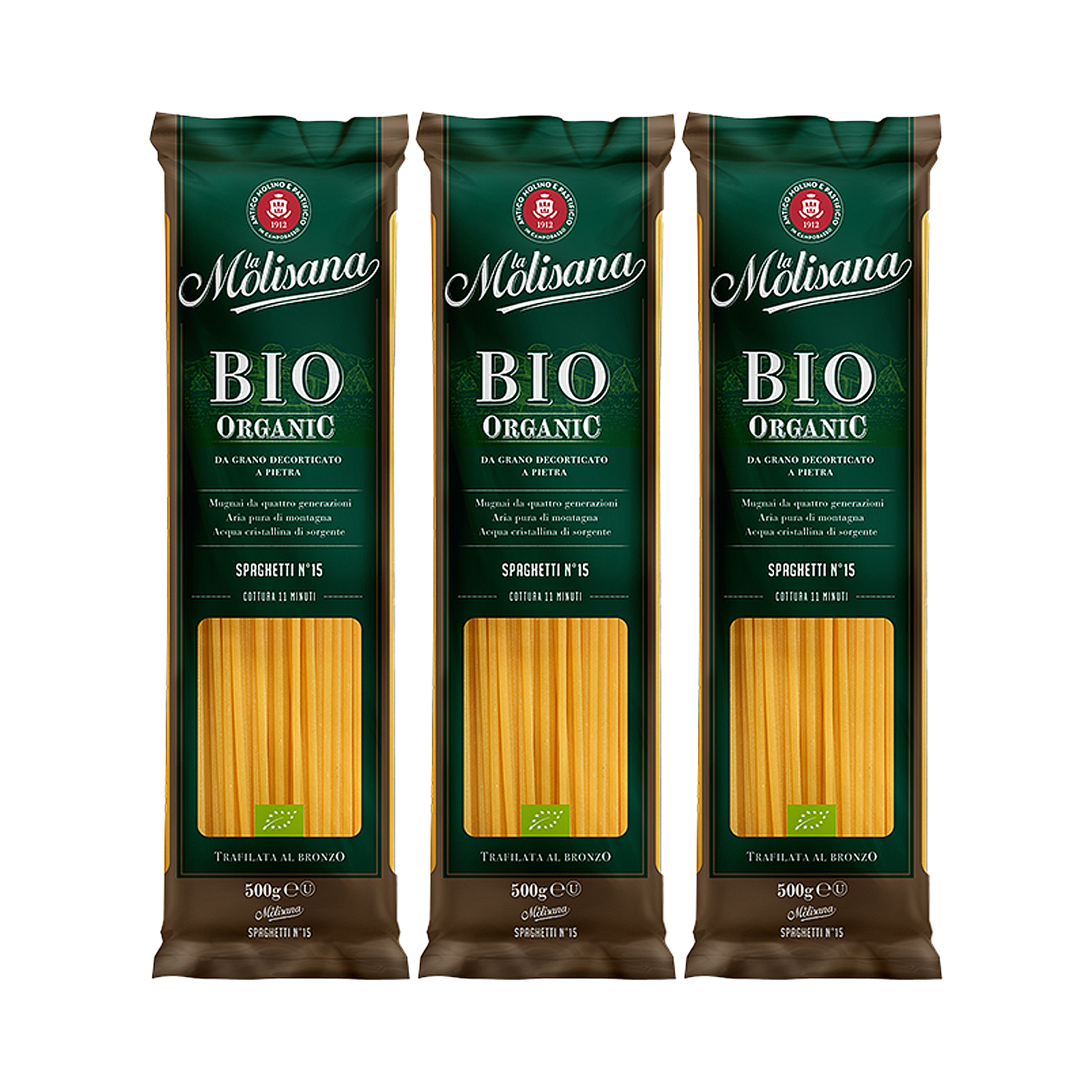 Certified Organic Spaghetti Pasta from Italy 1.7mm (500g x 3) - Horizon Farms