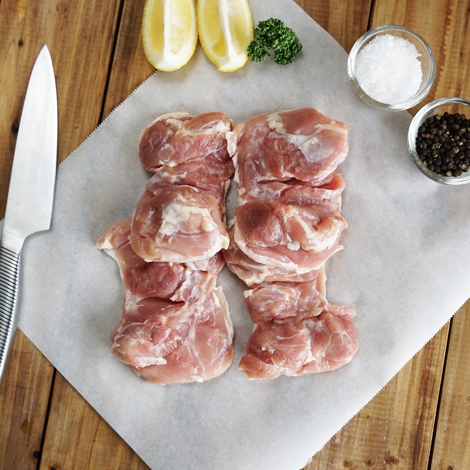 Organic Free-Range Chicken Boneless Thighs from New Zealand (500g) - Horizon Farms