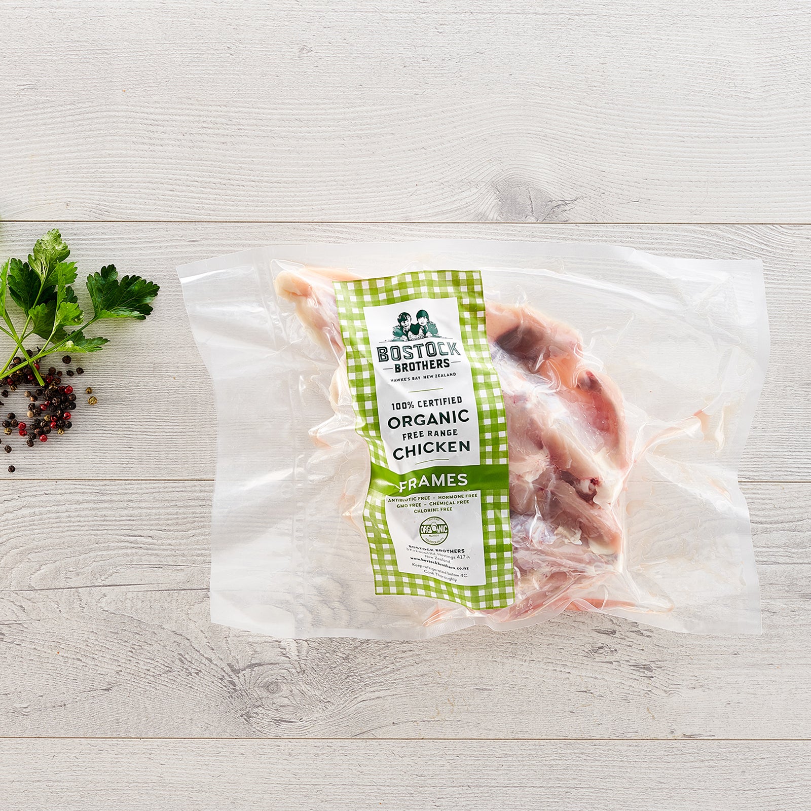 Organic Free-Range Chicken Frames / Bones from New Zealand (500g) - Horizon Farms