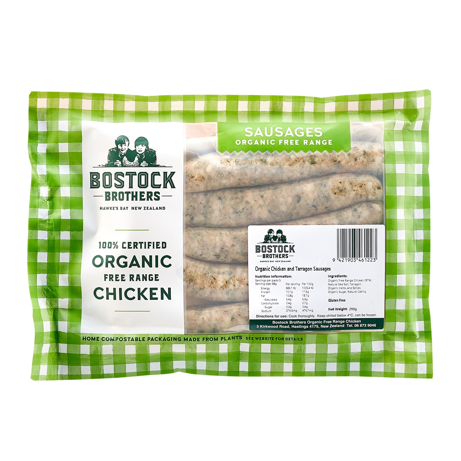 Organic Free-Range Sugar-Free Chicken Sausages from New Zealand (5pc) - Horizon Farms